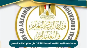 موعد إعلان نتيجة الثانوية العامة 2025 الآن على موقع الوزارة الرسمي